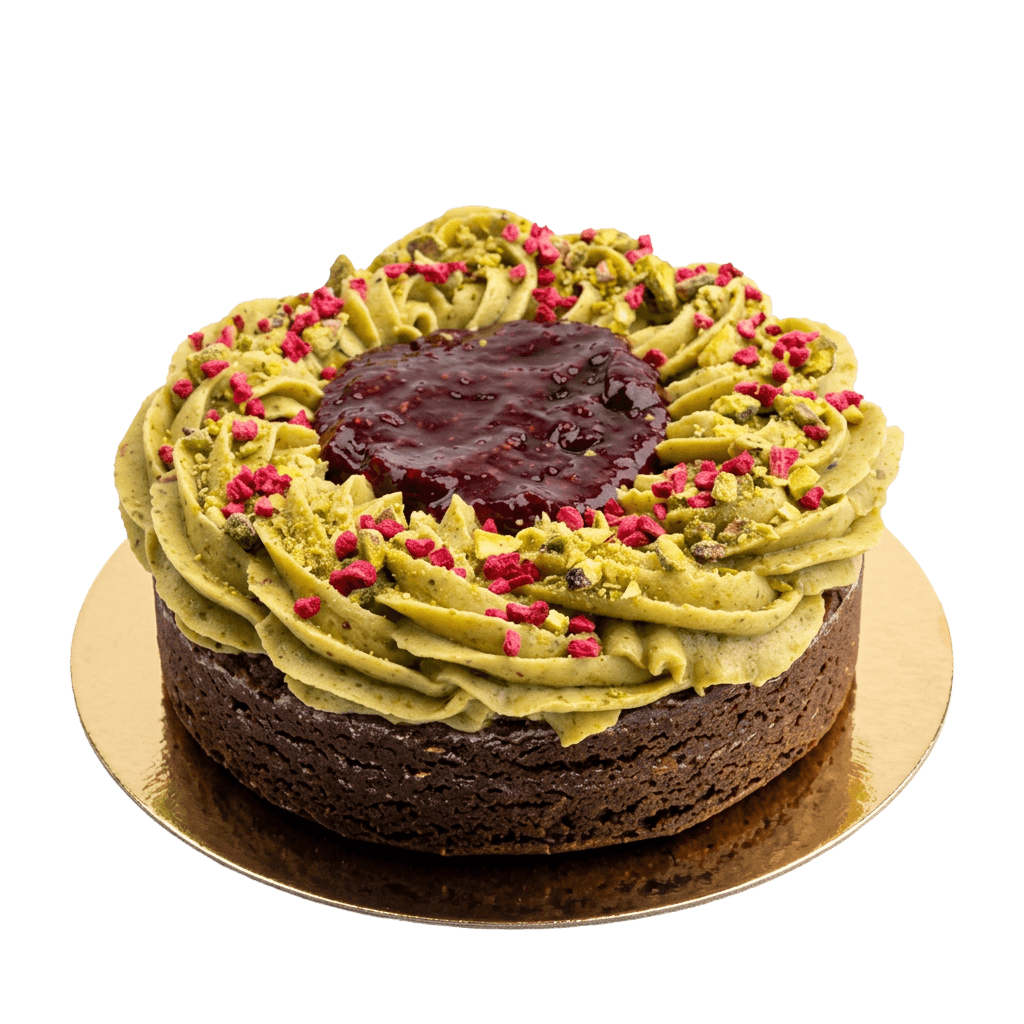 Brownie Pistachio Ganache 15cm (4/5 personer) 