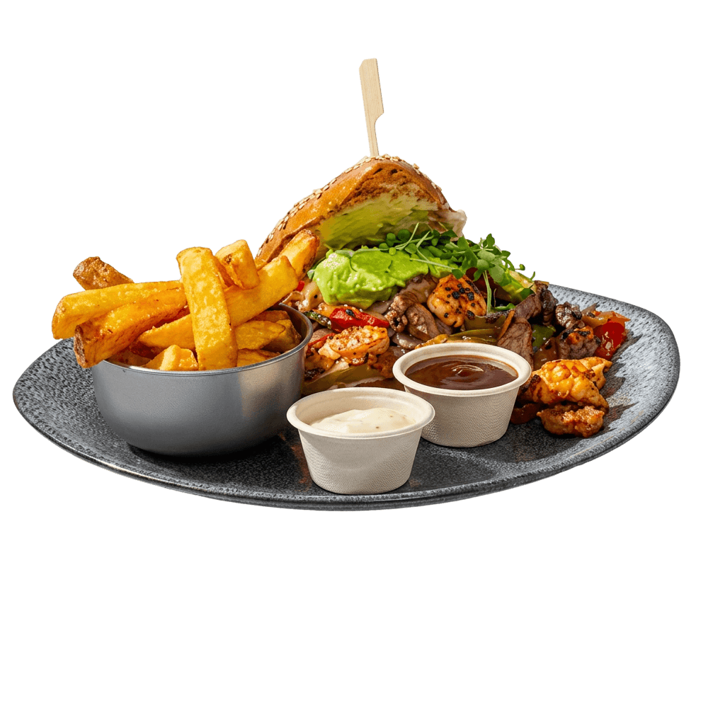 Vegetar Sandwich m. Frites og Mayo